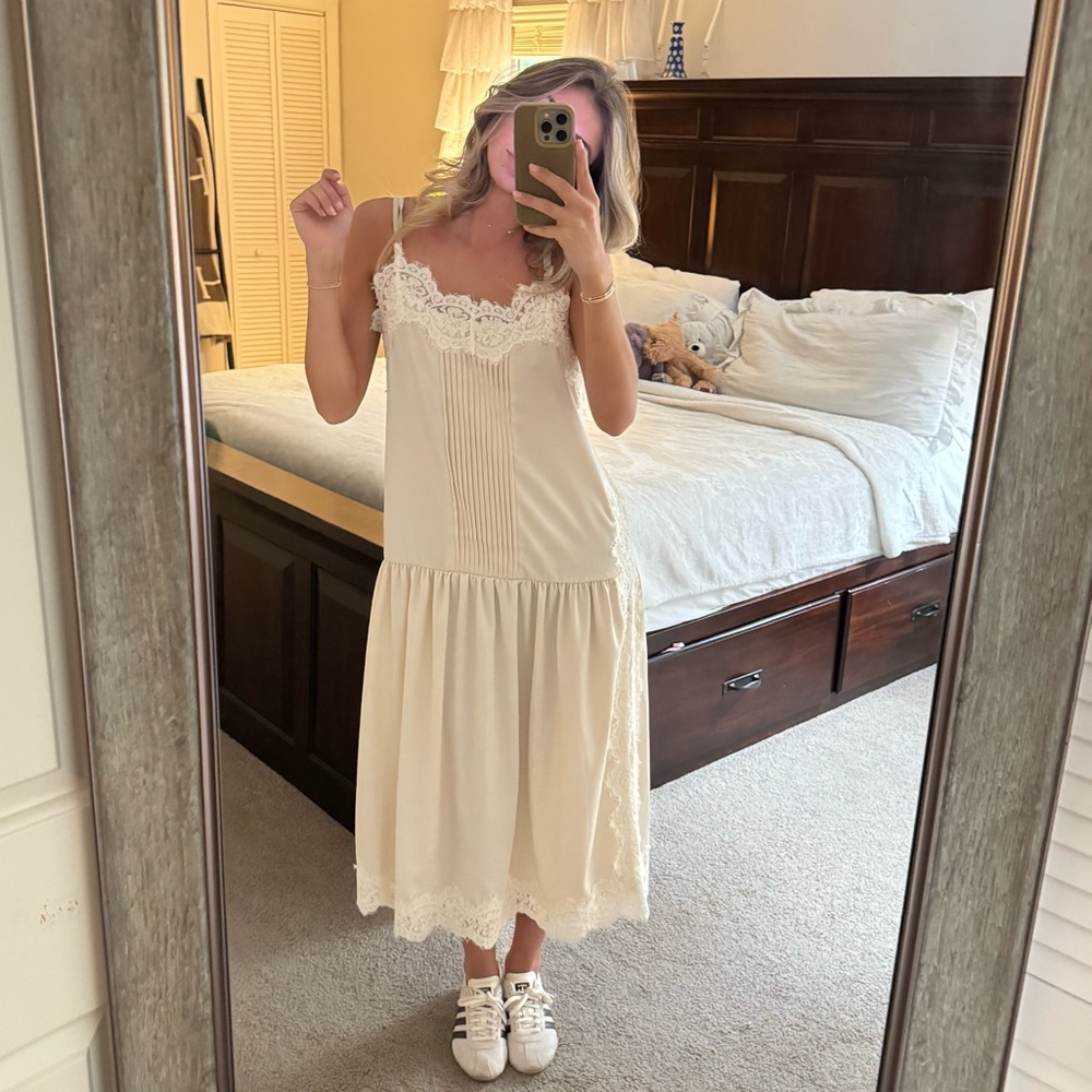 Ivory Lace Camisole Dress - Picture 10 of 16